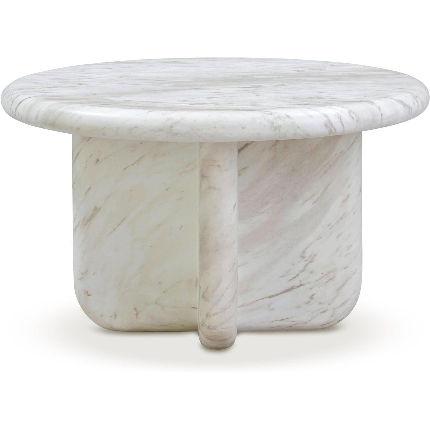 TOV Furniture Juju Faux Marble Indoor/Outdoor Round Coffee Table