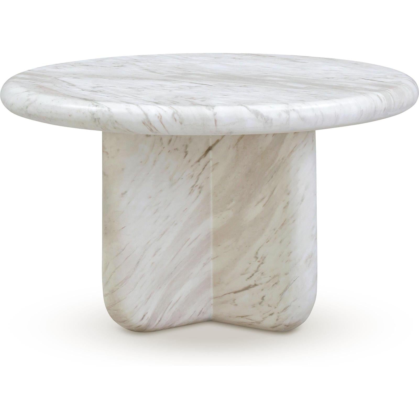 TOV Furniture Juju Faux Marble Indoor/Outdoor Round Coffee Table
