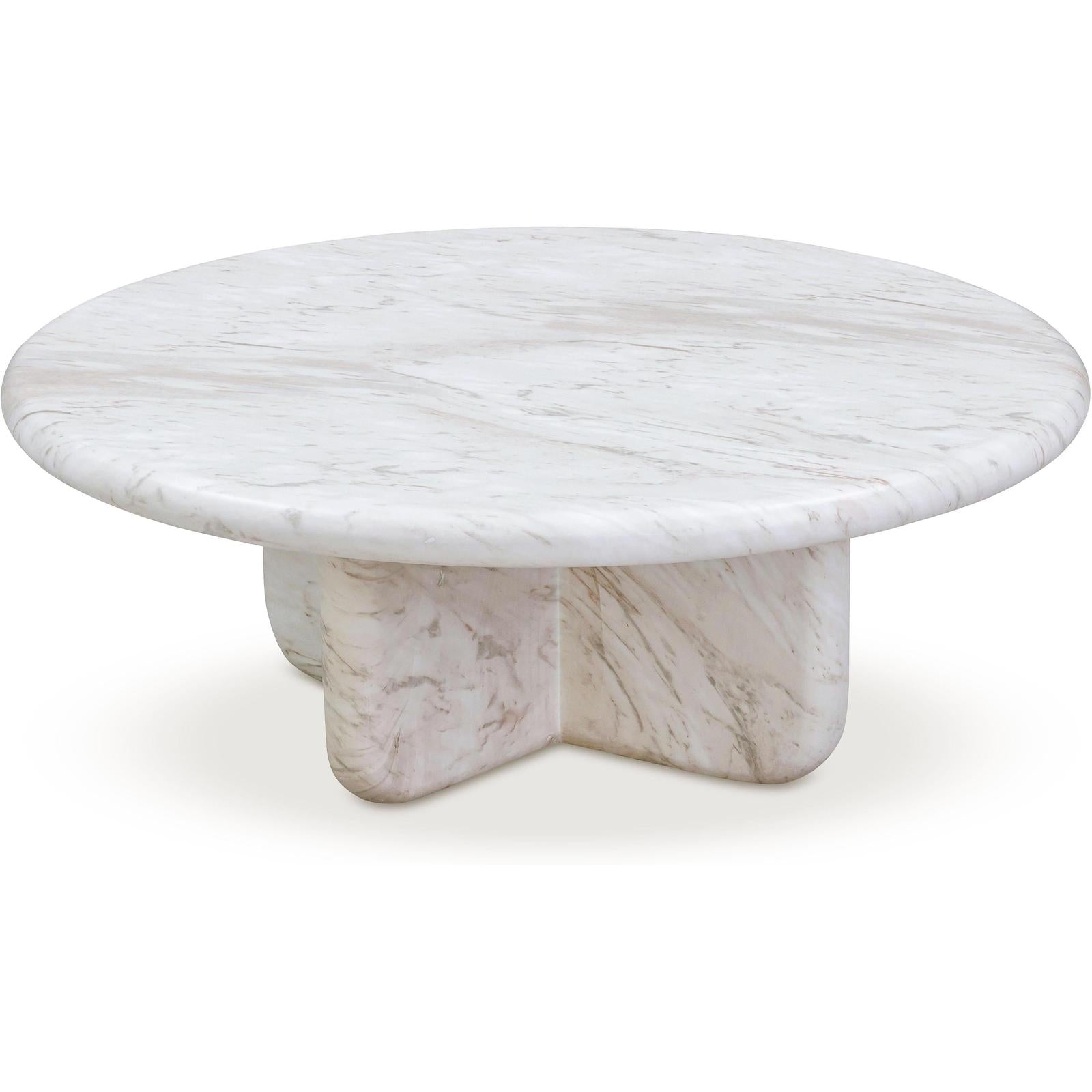 TOV Furniture Juju Faux Marble Indoor/Outdoor Round Coffee Table