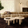 TOV Furniture Amora 2-Piece Faux Travertine Indoor/Outdoor Nesting Accent Table Set