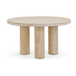 TOV Furniture Amora Faux Travertine Indoor/Outdoor Round Accent Table