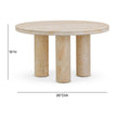 TOV Furniture Amora Faux Travertine Indoor/Outdoor Round Accent Table