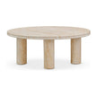 TOV Furniture Amora 2-Piece Faux Travertine Indoor/Outdoor Nesting Accent Table Set