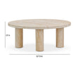 TOV Furniture Amora 2-Piece Faux Travertine Indoor/Outdoor Nesting Accent Table Set