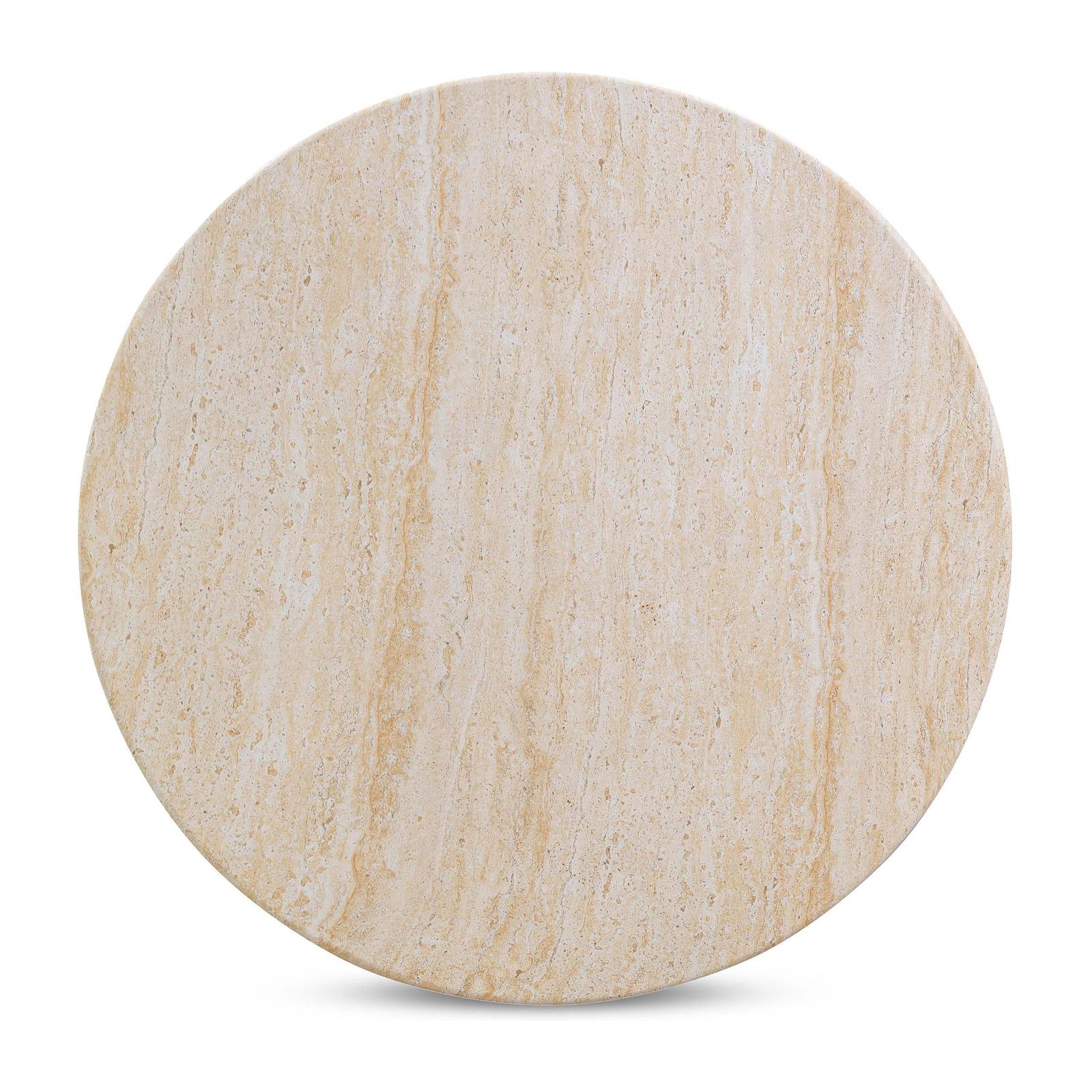 TOV Furniture Amora Faux Travertine Indoor/Outdoor Round Accent Table