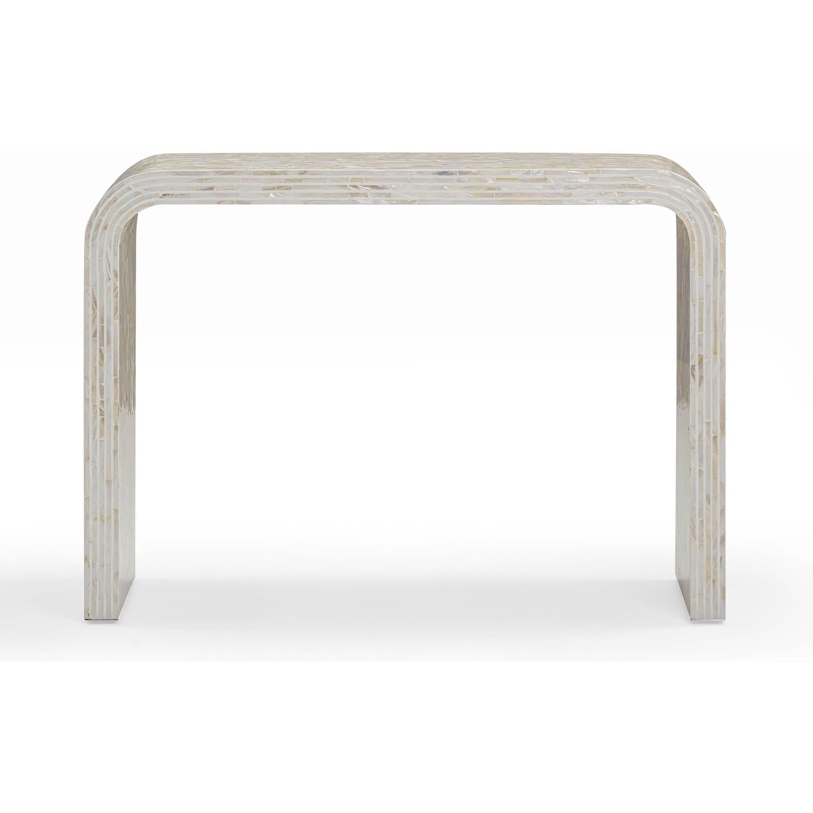 TOV Furniture Opus Cream Capiz Shell Console Table