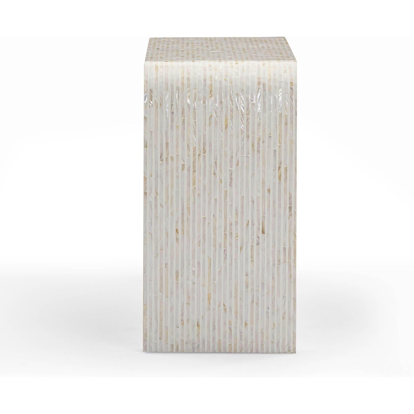 TOV Furniture Opus Cream Capiz Shell Console Table