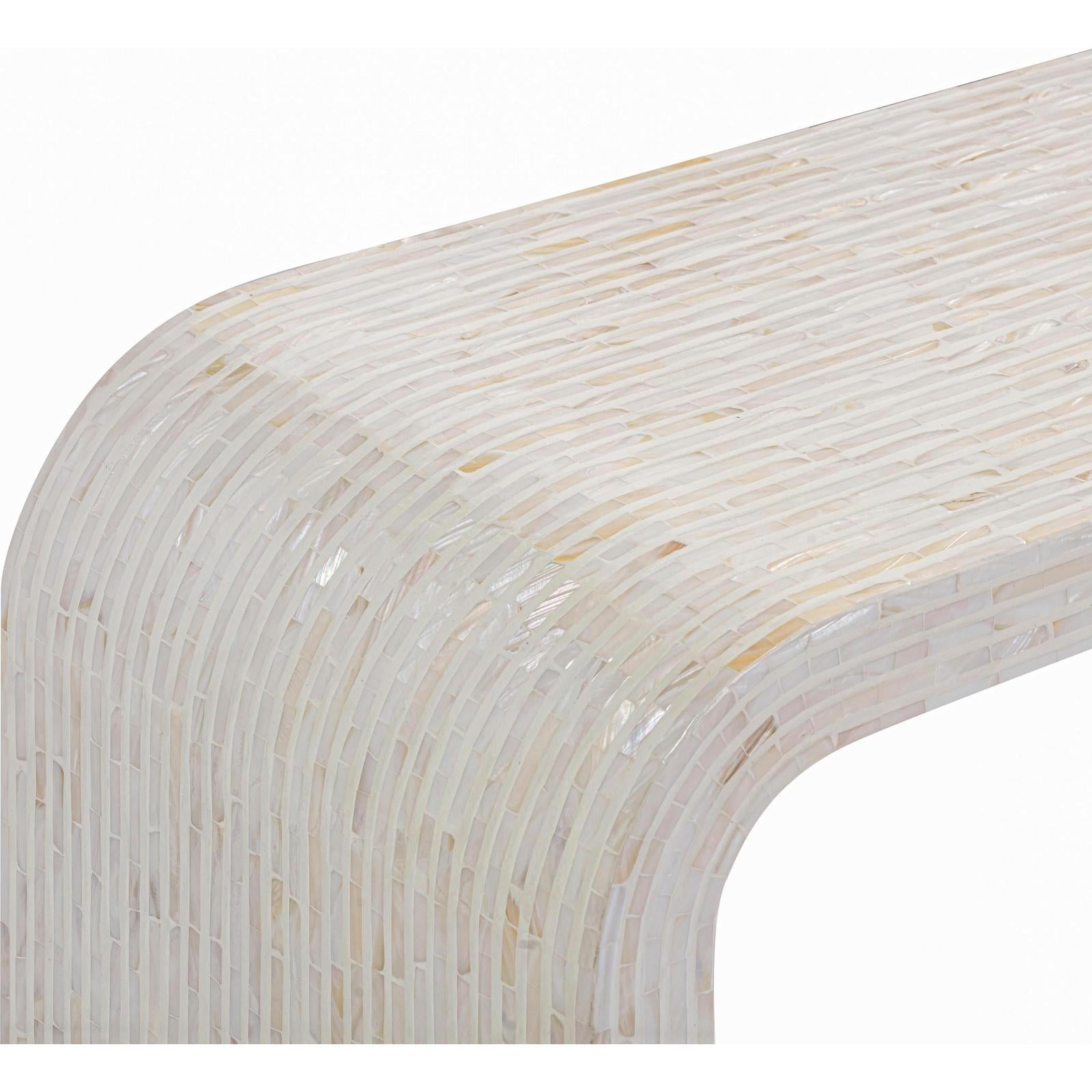 TOV Furniture Opus Cream Capiz Shell Console Table