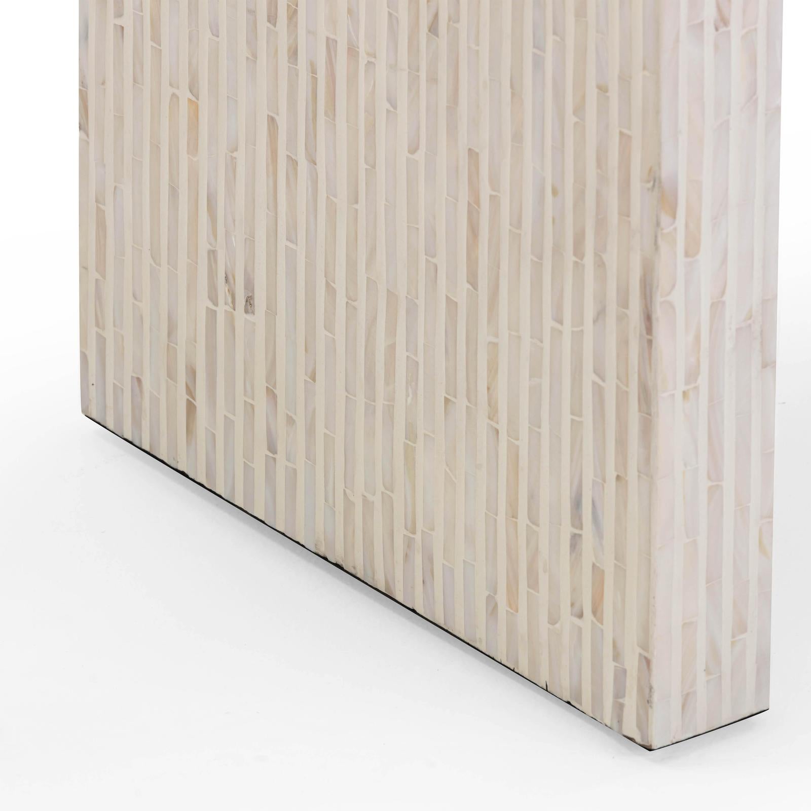 TOV Furniture Opus Cream Capiz Shell Console Table