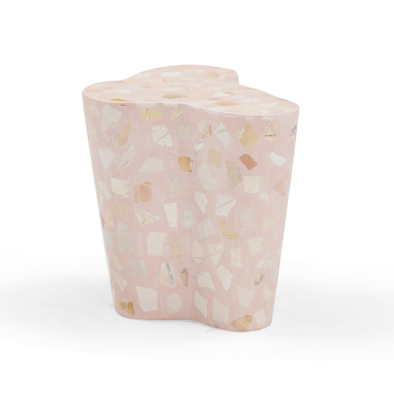 TOV Furniture Slab Faux Terrazzo Indoor/Outdoor Side Table