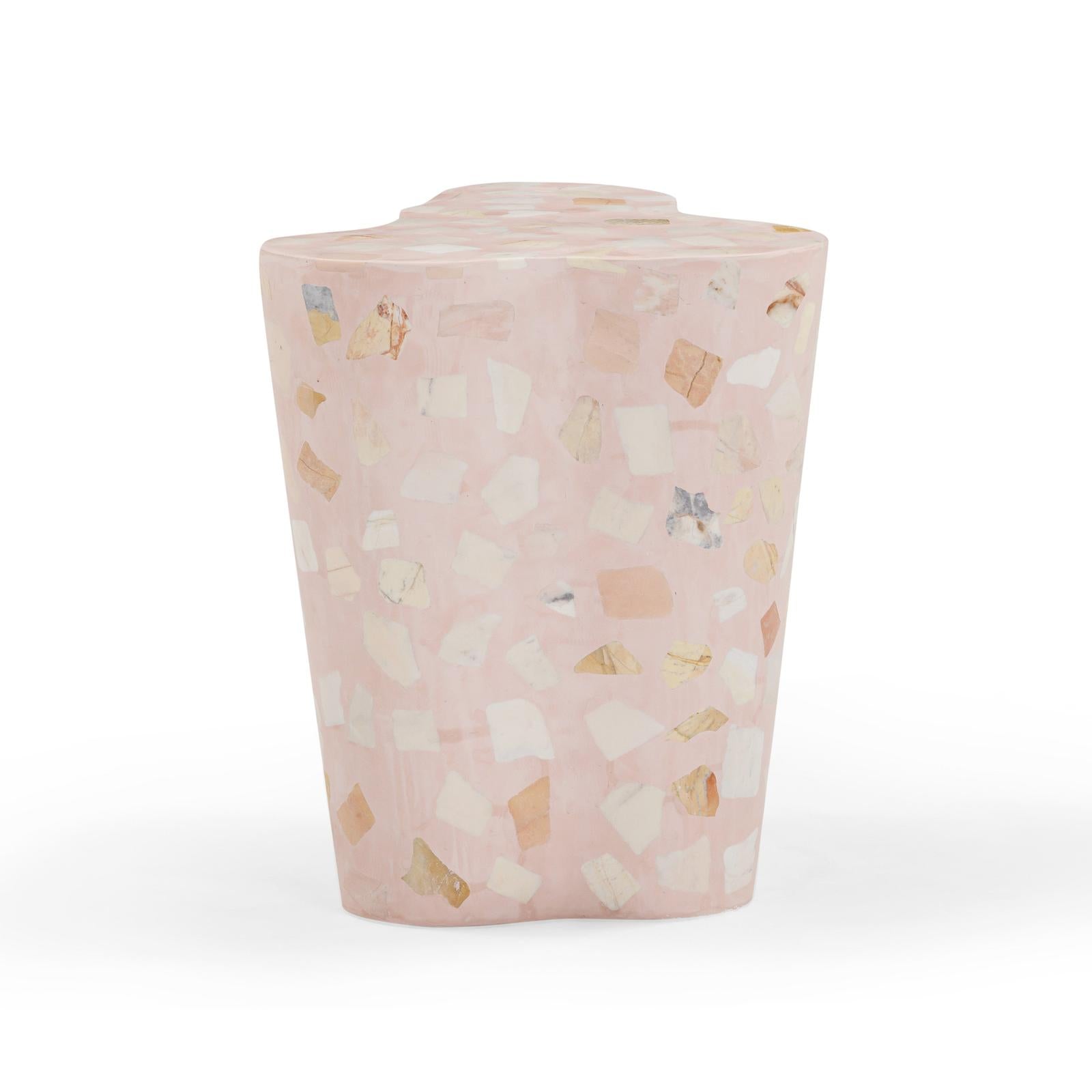 TOV Furniture Slab Faux Terrazzo Indoor/Outdoor Side Table