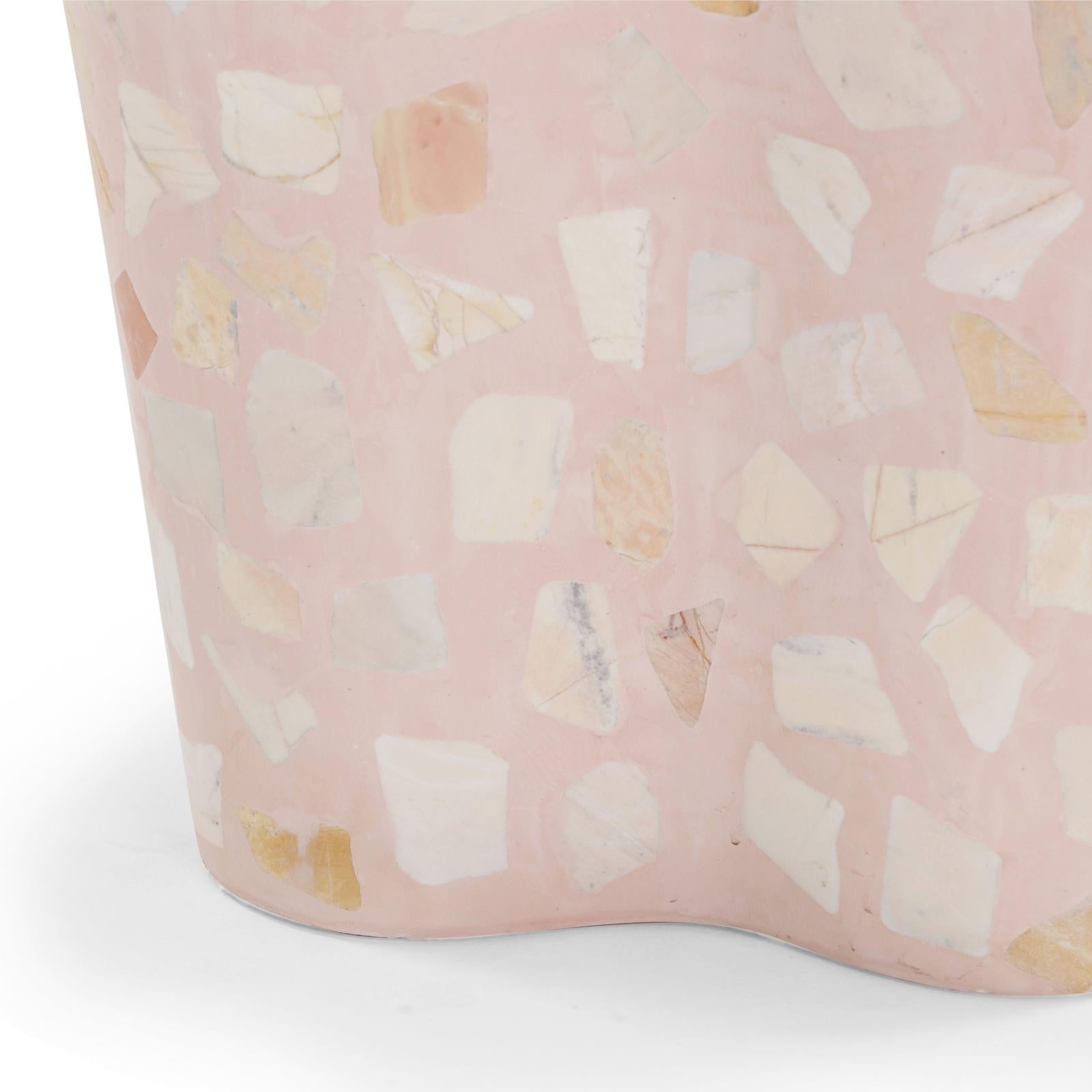 TOV Furniture Slab Faux Terrazzo Indoor/Outdoor Side Table