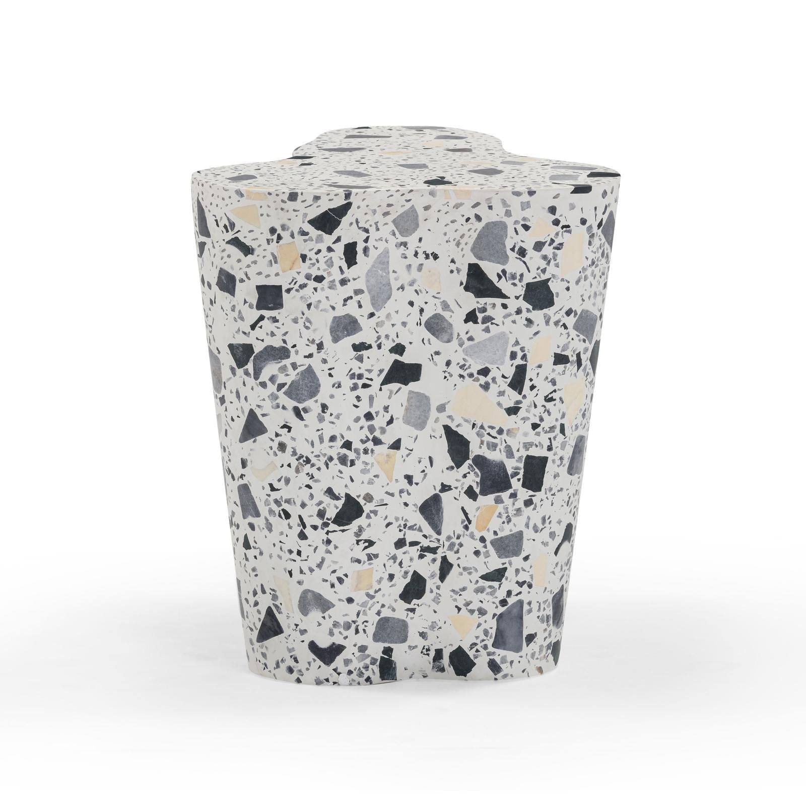 TOV Furniture Slab Faux Terrazzo Indoor/Outdoor Side Table