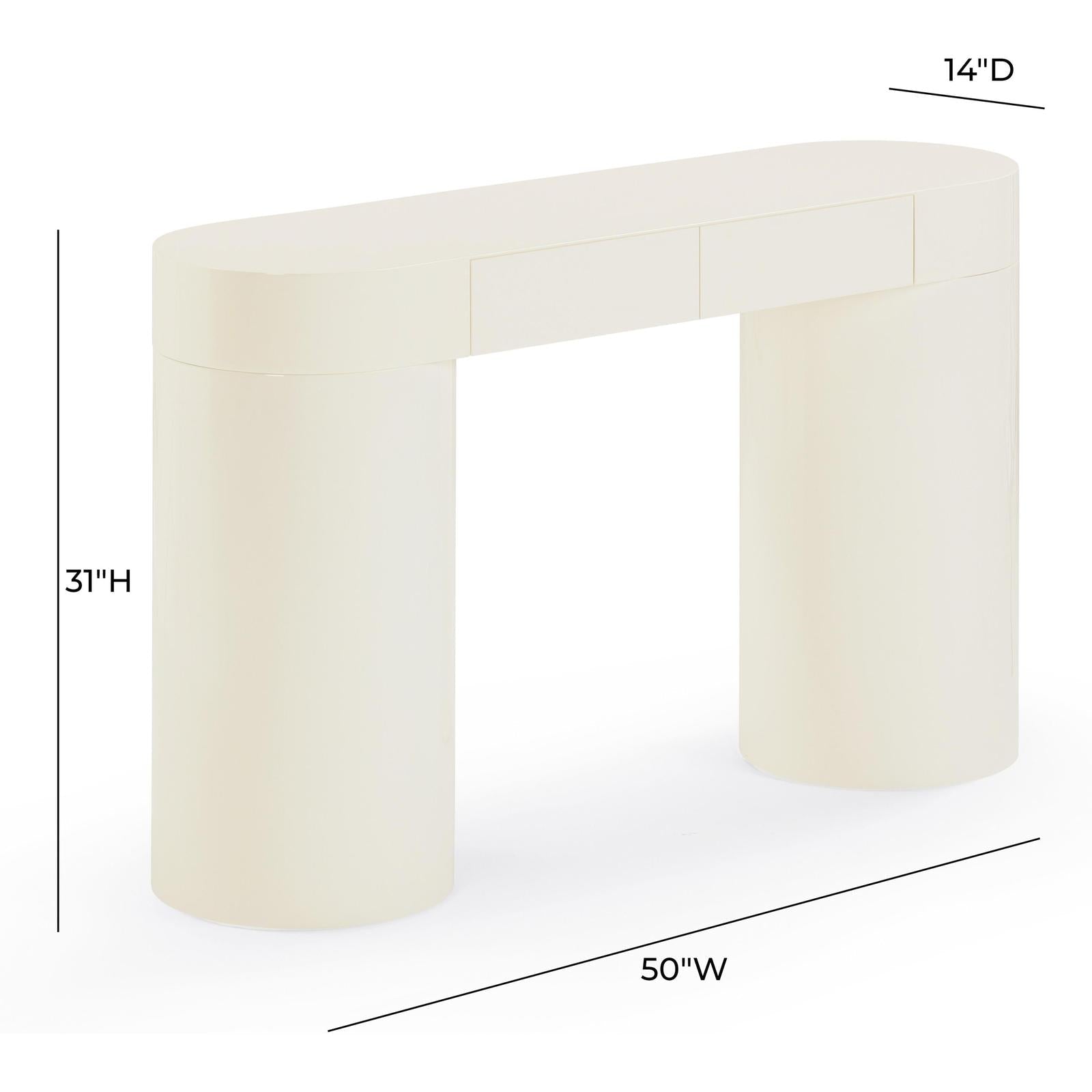 TOV Furniture Mira High Gloss Console Table