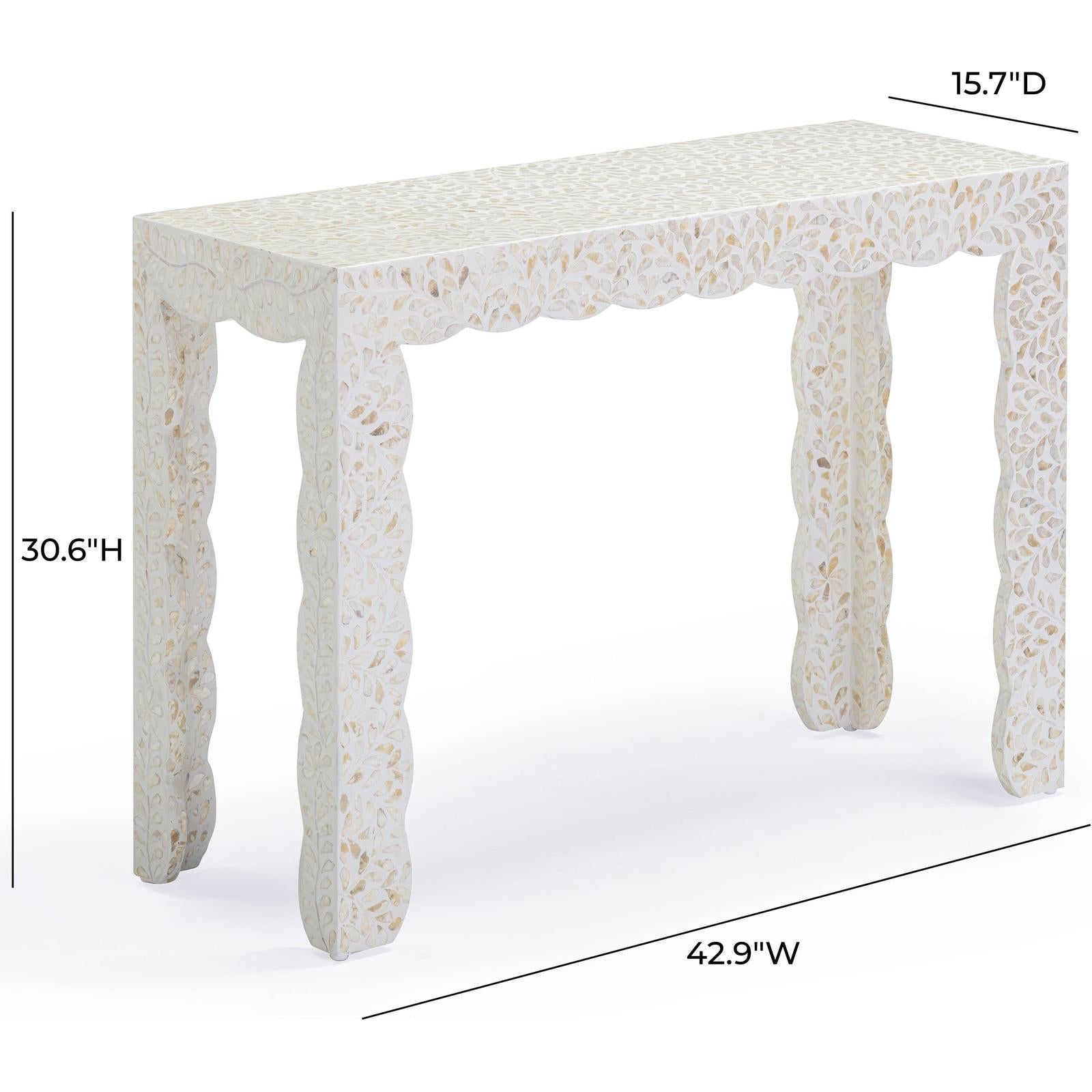TOV Furniture Piara Natural Capiz Shell Console