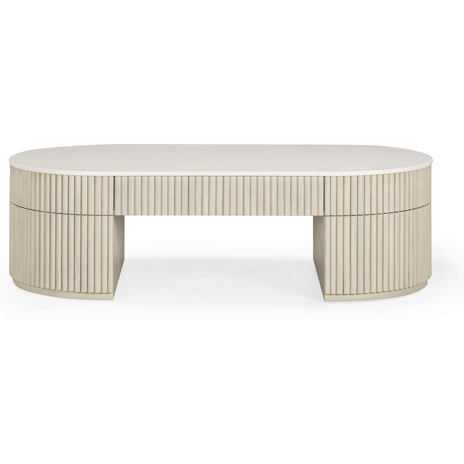 TOV Furniture Bella Cream Large Storage Coffee Table