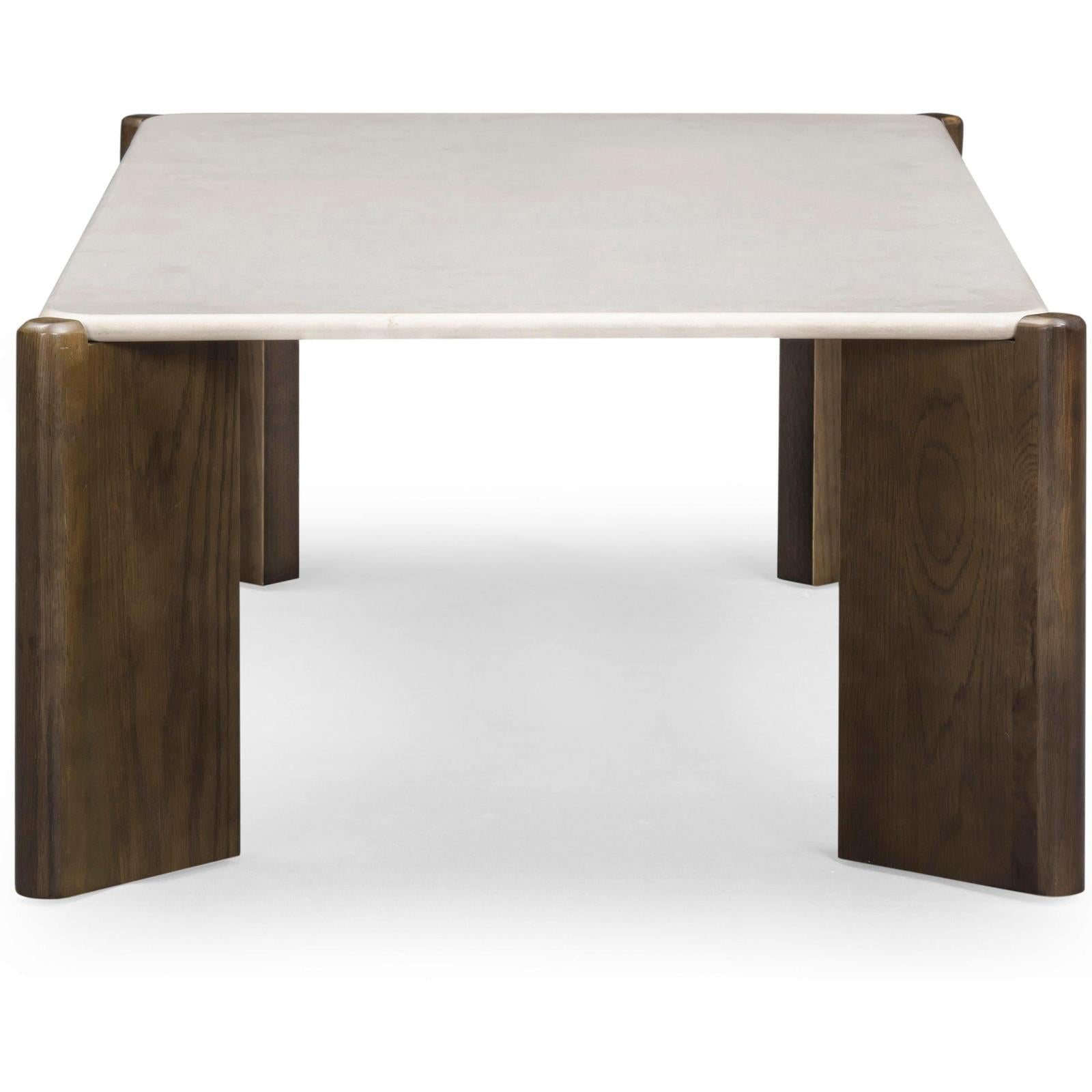 TOV Furniture Restis Cream Quartz Coffee Table