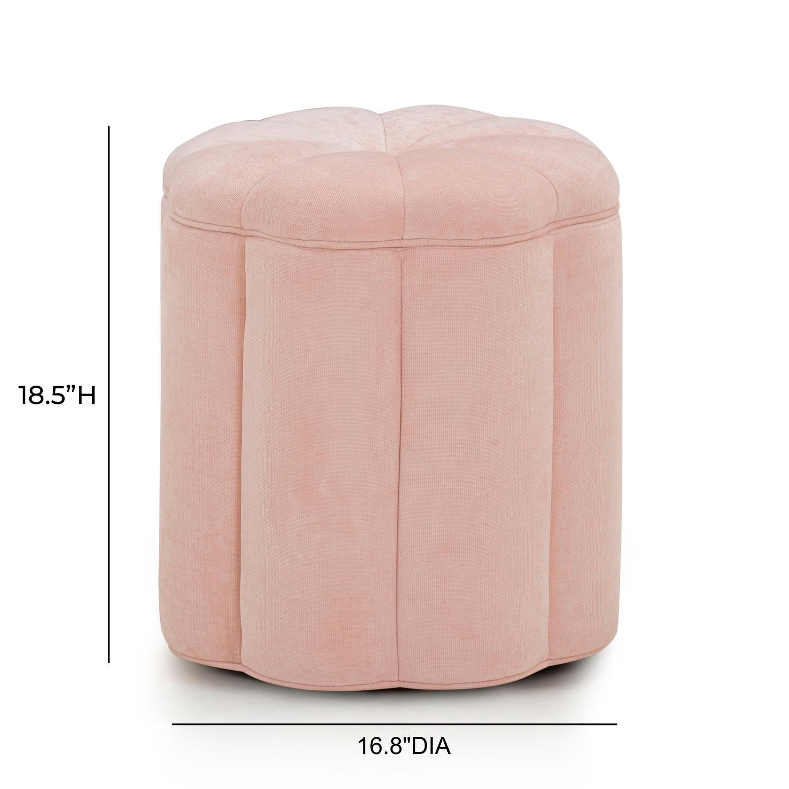 TOV Furniture Fleur Textured Performance Velvet Storage Ottoman