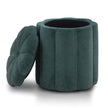 TOV Furniture Fleur Textured Performance Velvet Storage Ottoman