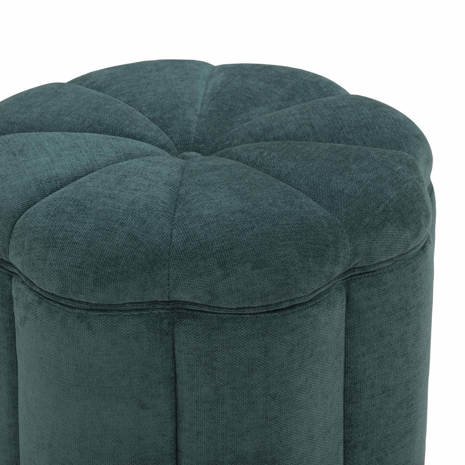 TOV Furniture Fleur Textured Performance Velvet Storage Ottoman