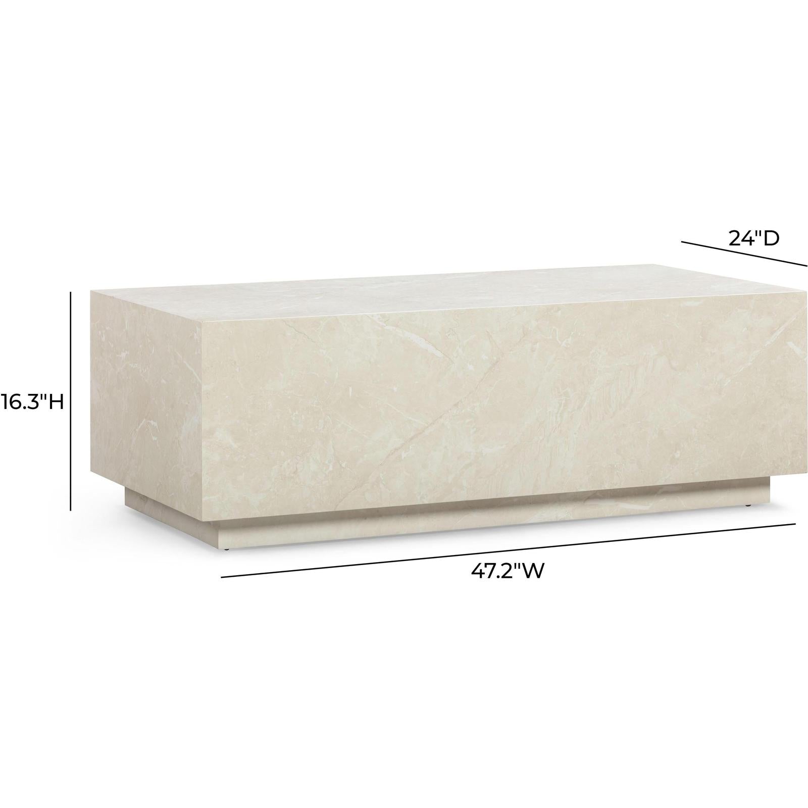 TOV Furniture Romy Rectangular Coffee Table