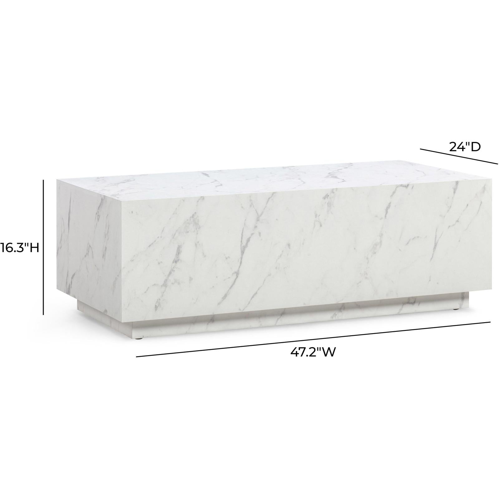 TOV Furniture Romy Rectangular Coffee Table