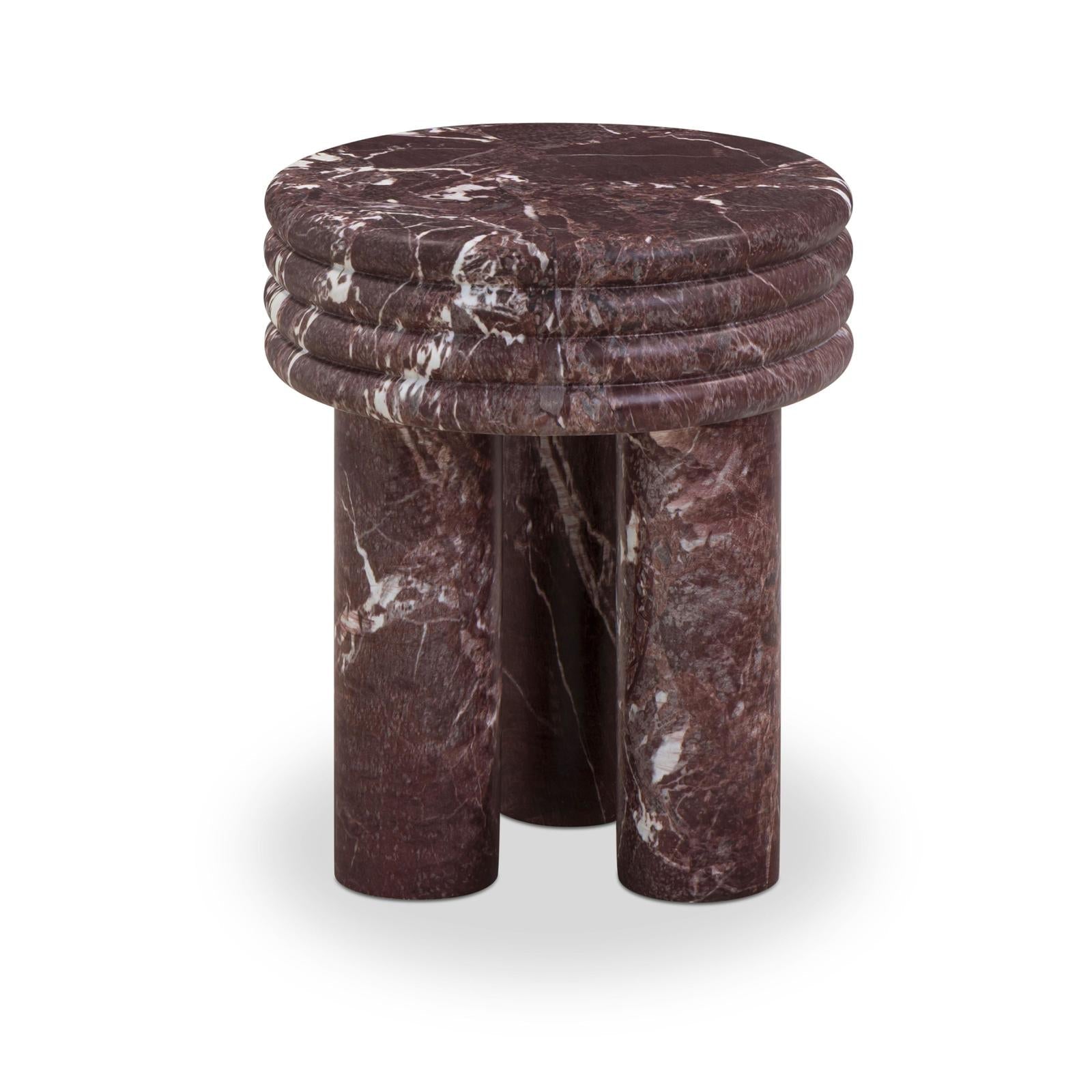 TOV Furniture Delta Concrete Indoor/Outdoor Round Side Table