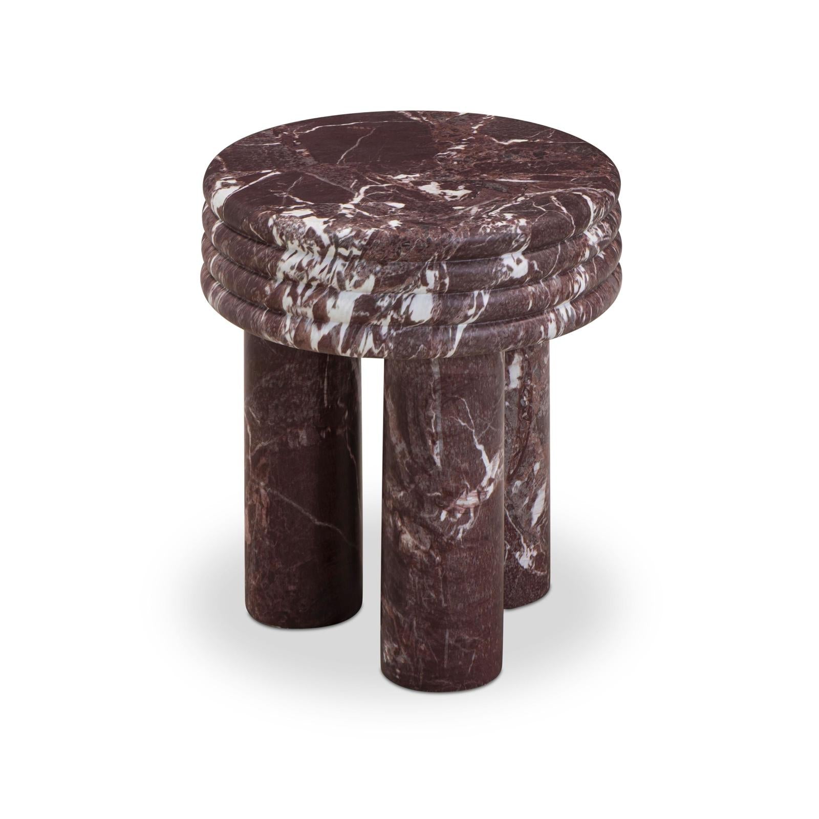 TOV Furniture Delta Concrete Indoor/Outdoor Round Side Table