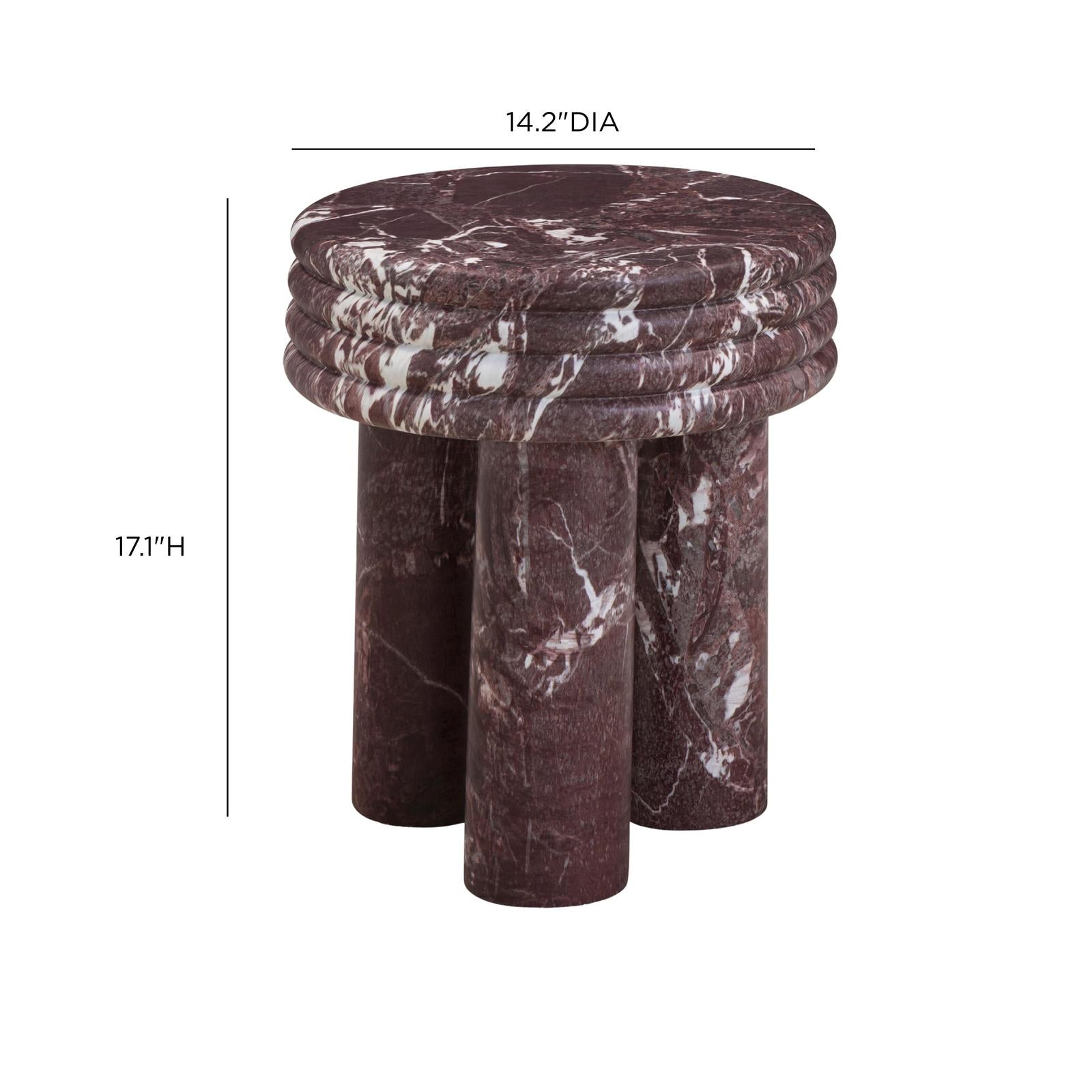 TOV Furniture Delta Concrete Indoor/Outdoor Round Side Table