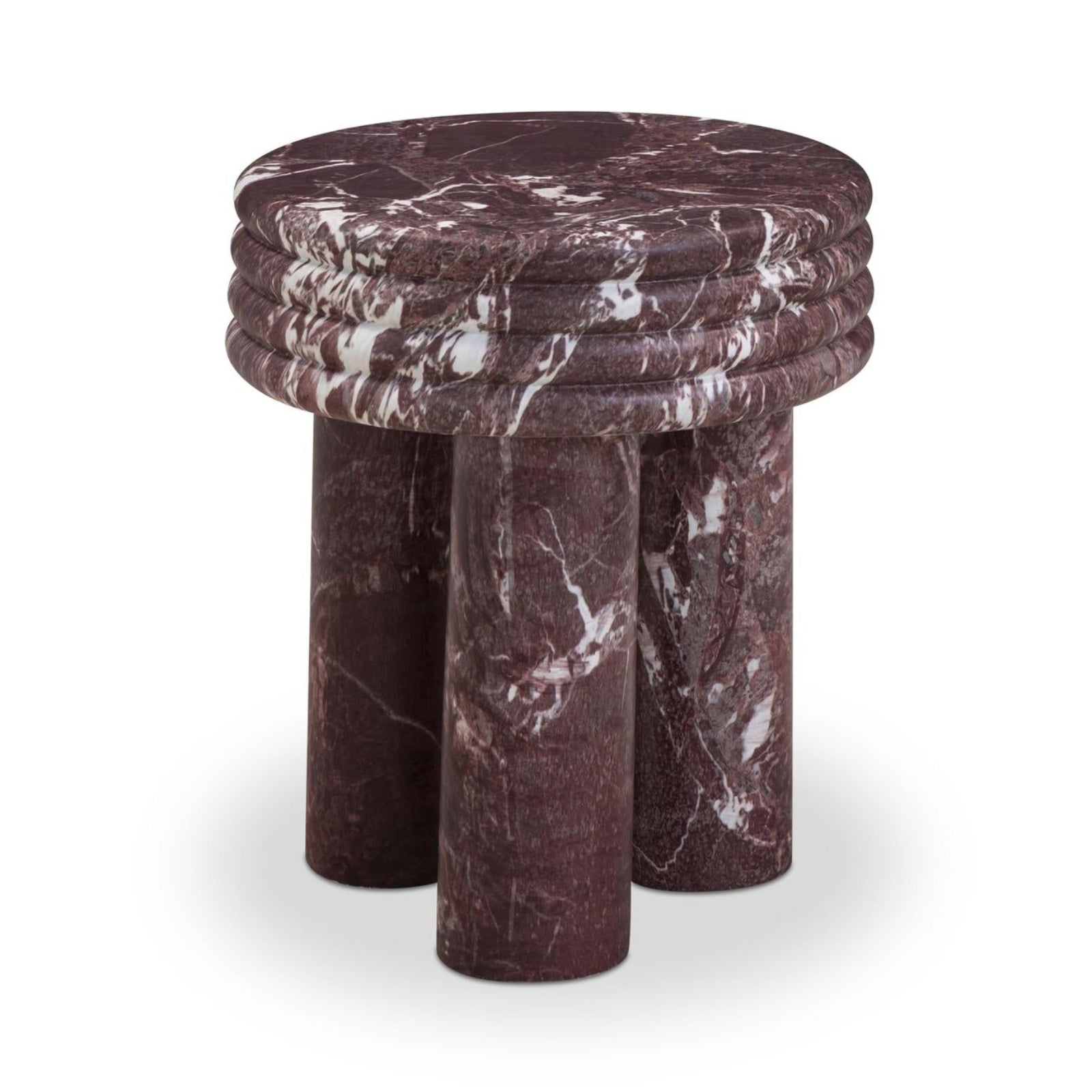 TOV Furniture Delta Concrete Indoor/Outdoor Round Side Table