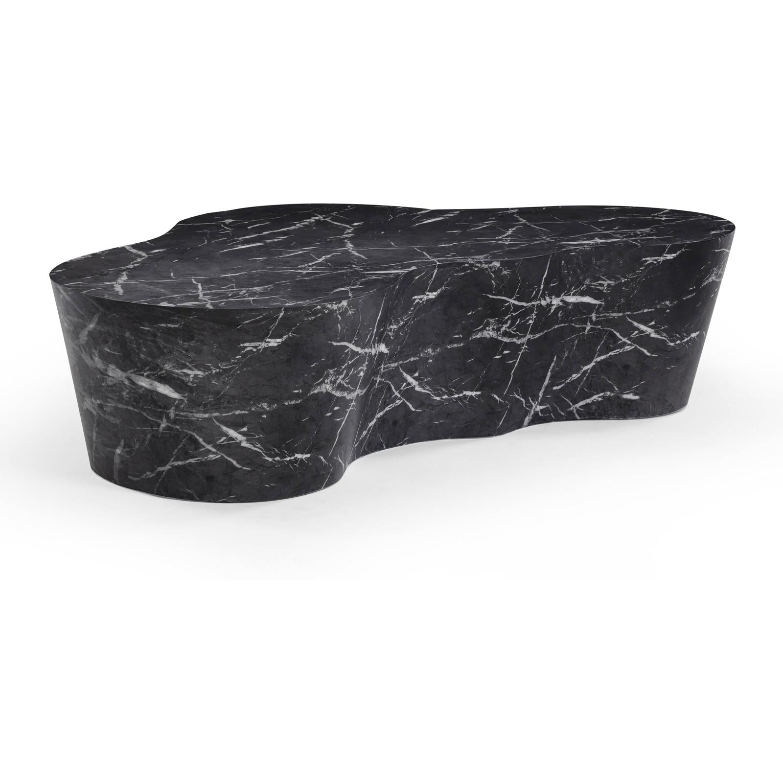 TOV Furniture Slab Black Concrete Indoor/Outdoor Coffee Table
