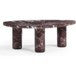 TOV Furniture Libby Faux Red Levanto Marble Indoor/Outdoor Coffee Table 
