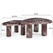 TOV Furniture Libby 2-Piece Faux Red Levanto Marble Indoor/Outdoor Nesting Coffee Table Set