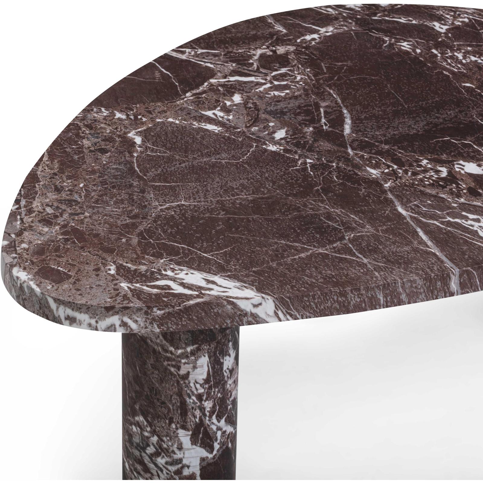TOV Furniture Libby Faux Red Levanto Marble Indoor/Outdoor Coffee Table 