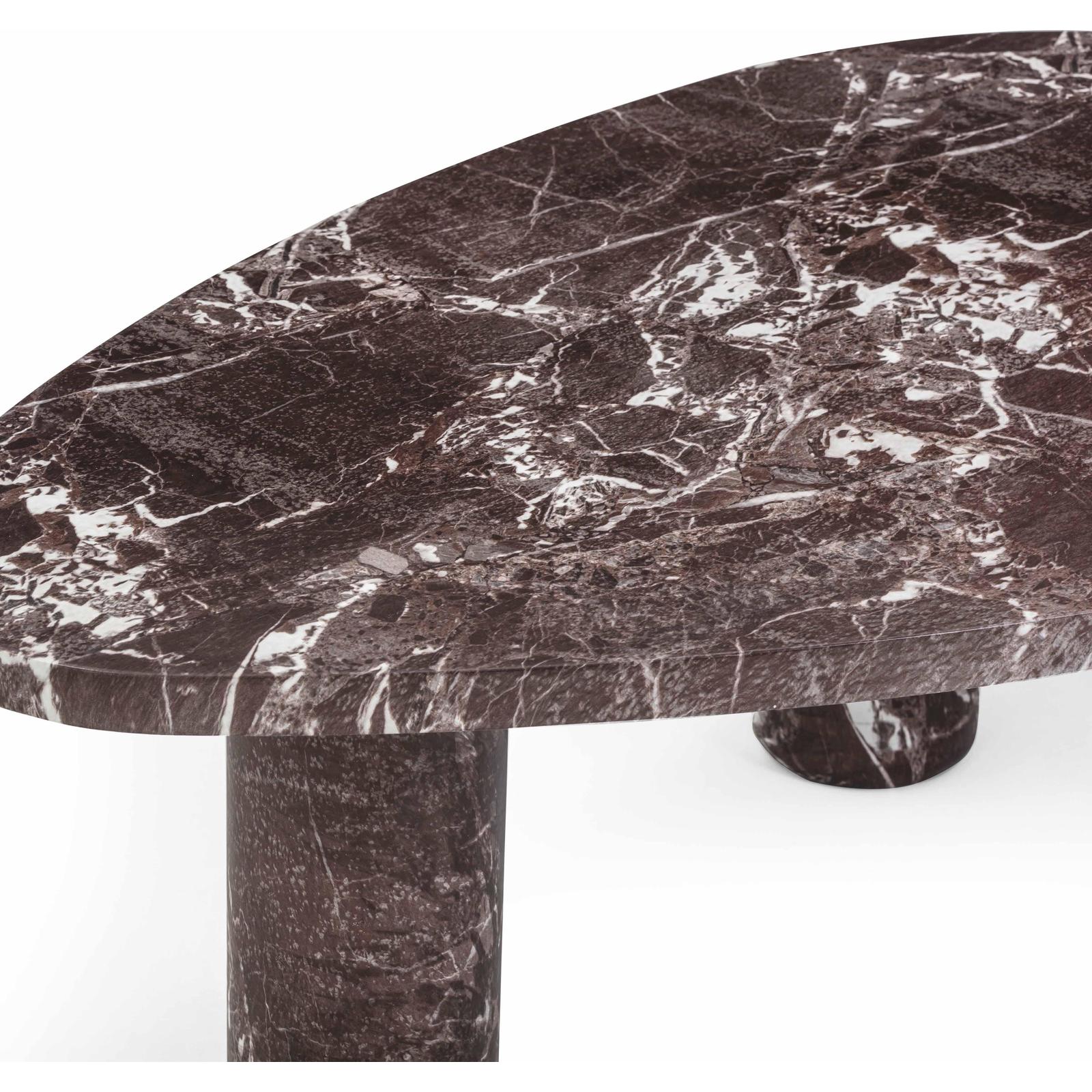 TOV Furniture Libby Faux Red Levanto Marble Indoor/Outdoor Coffee Table 