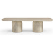 TOV Furniture Tyche Faux Travertine Indoor/Outdoor Concrete Rectangular Coffee Table