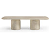 TOV Furniture Tyche Faux Travertine Indoor/Outdoor Concrete Rectangular Coffee Table