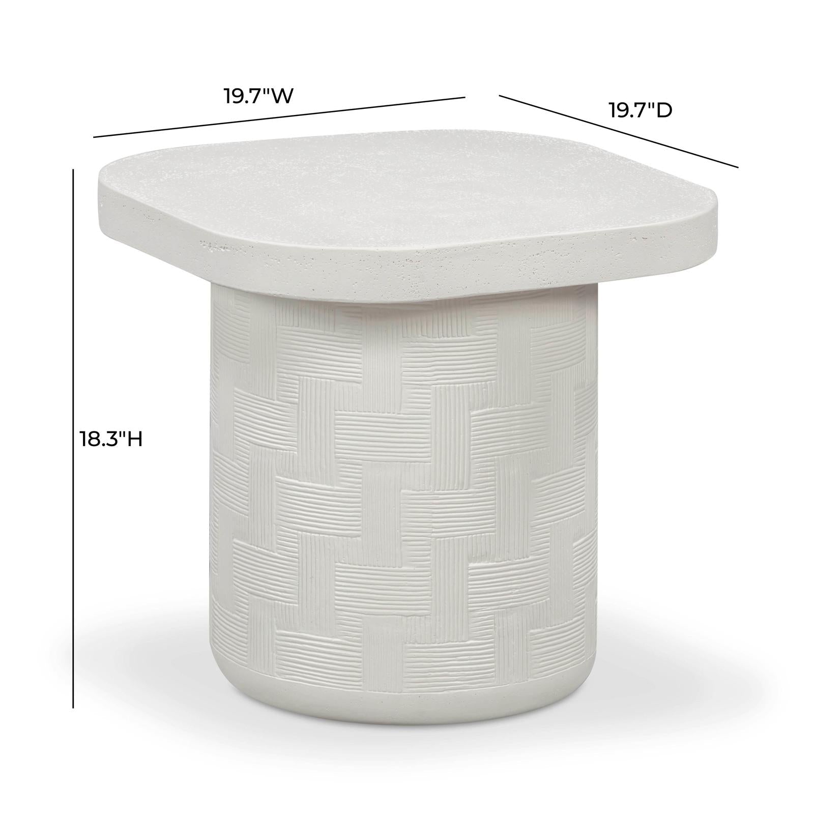 TOV Furniture Suraya Indoor/Outdoor Concrete Side Table
