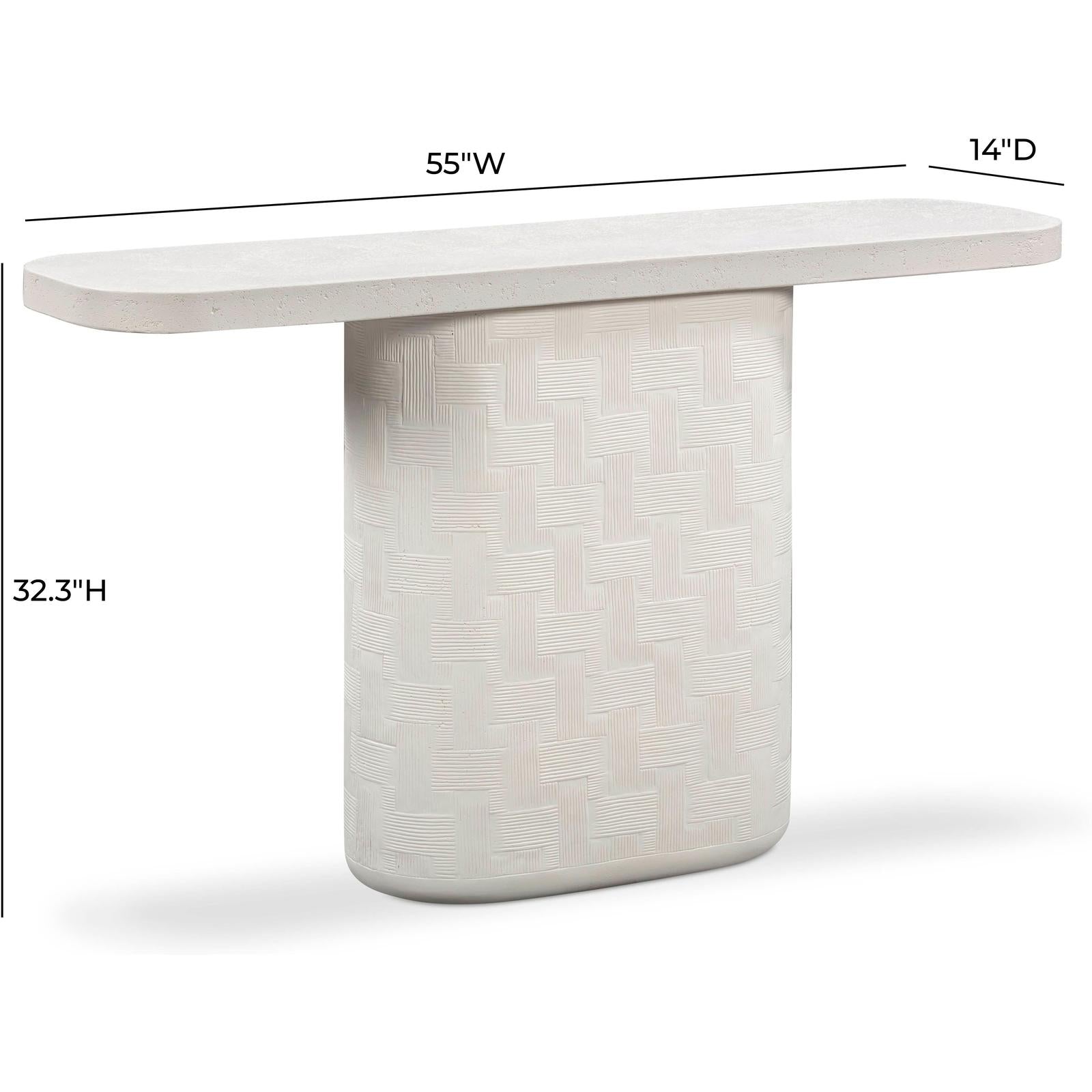 TOV Furniture Suraya Indoor/Outdoor Concrete Console Table