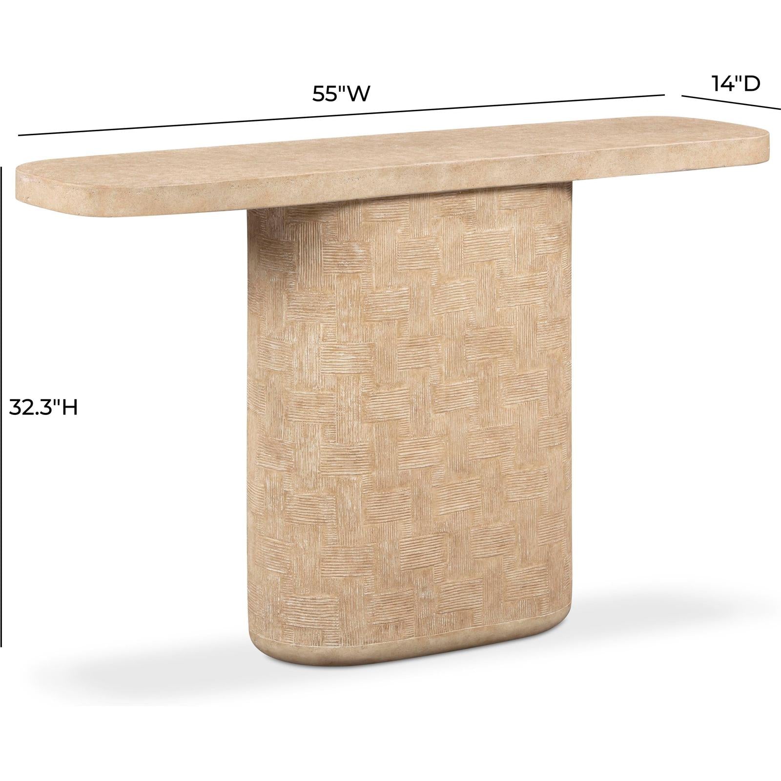 TOV Furniture Suraya Indoor/Outdoor Concrete Console Table