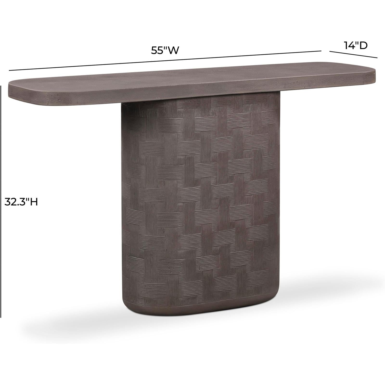 TOV Furniture Suraya Indoor/Outdoor Concrete Console Table