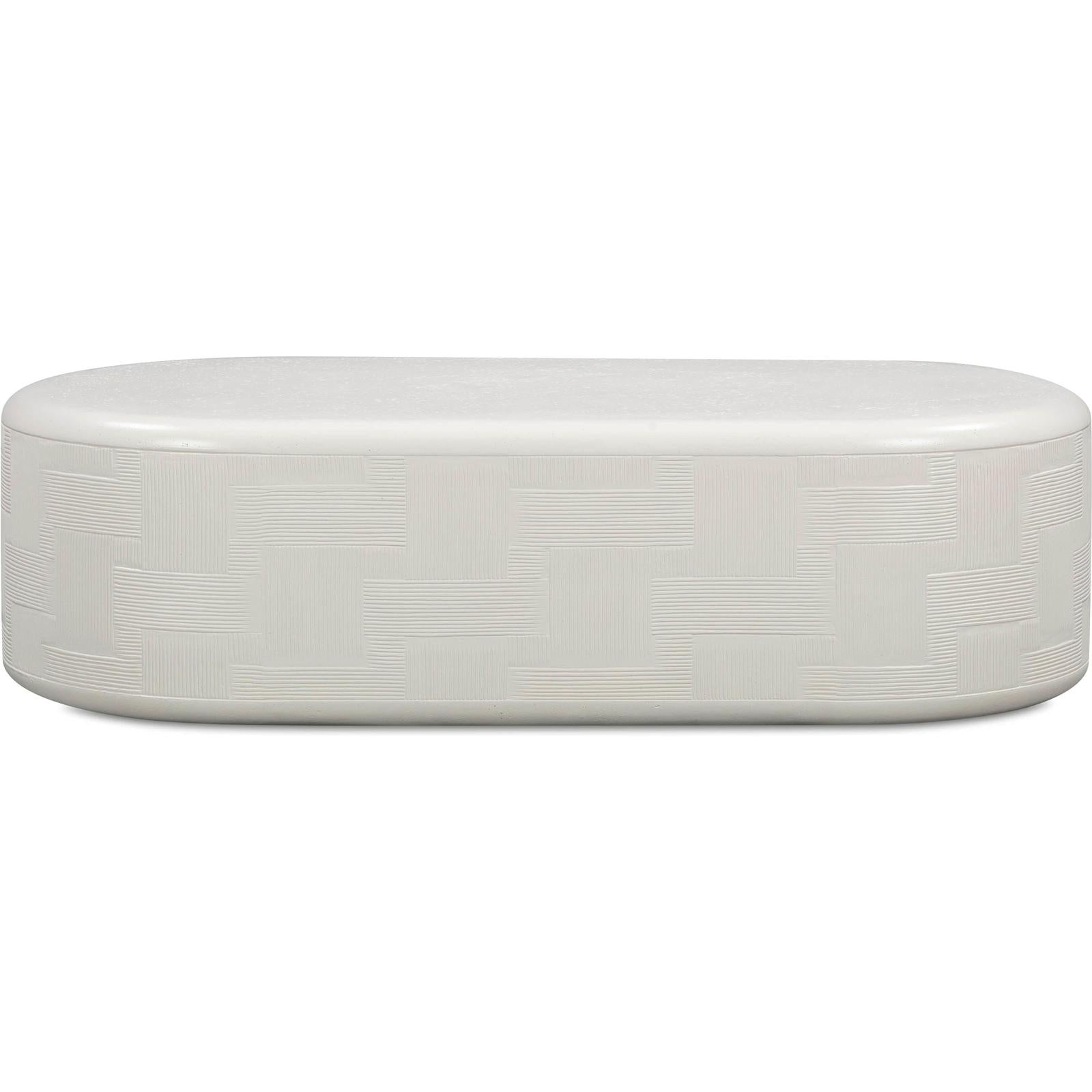 TOV Furniture Suraya Indoor/Outdoor Concrete Rounded Coffee Table
