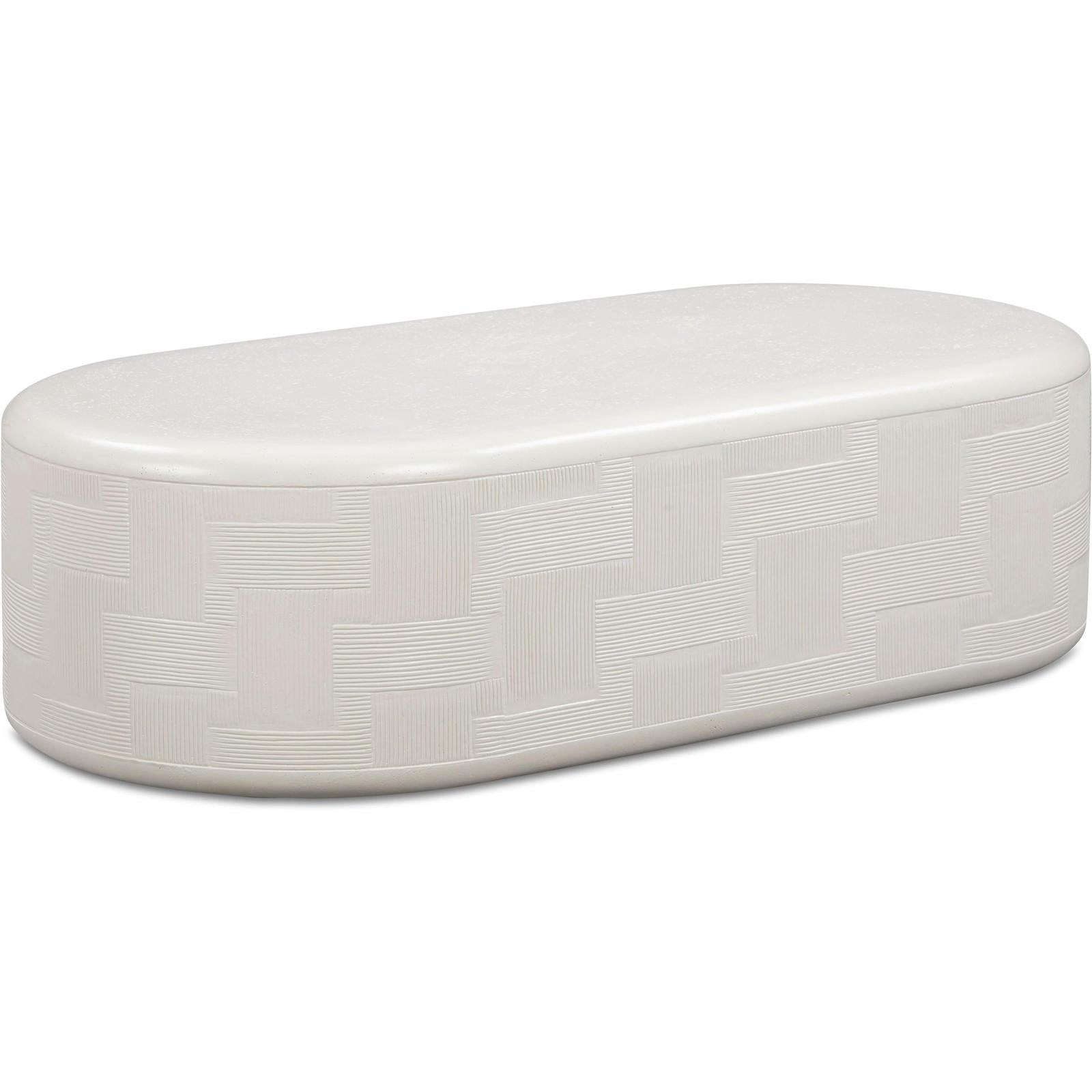 TOV Furniture Suraya Indoor/Outdoor Concrete Rounded Coffee Table