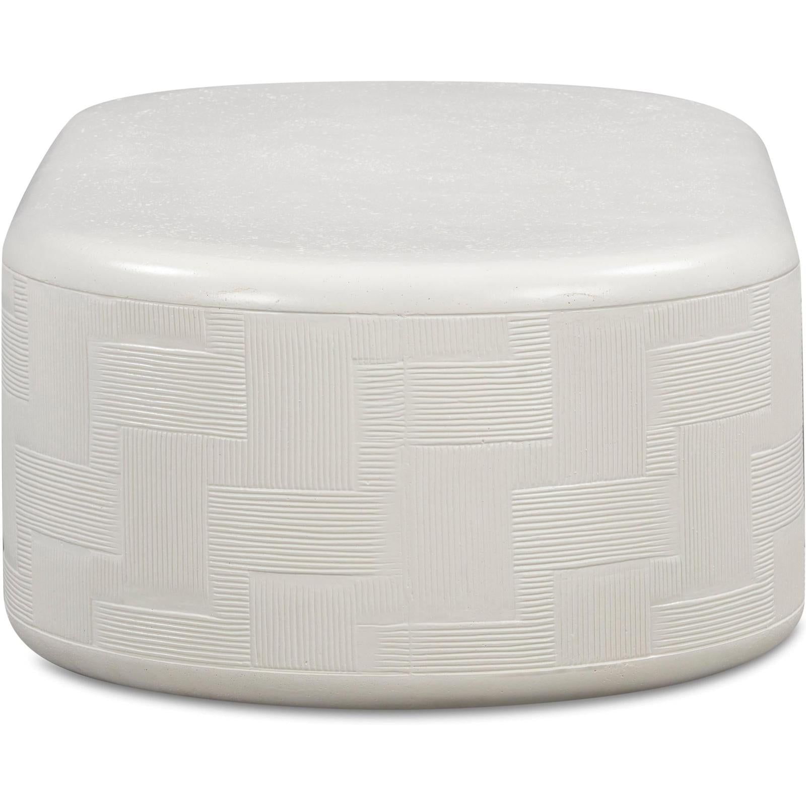 TOV Furniture Suraya Indoor/Outdoor Concrete Rounded Coffee Table