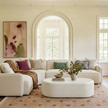 TOV Furniture Suraya Indoor/Outdoor Concrete Rounded Coffee Table