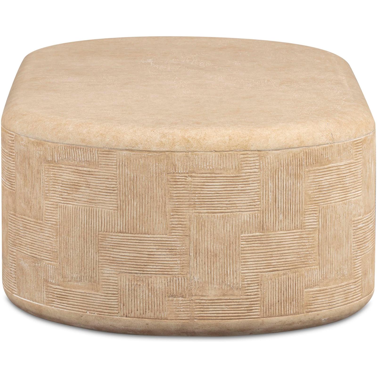 TOV Furniture Suraya Indoor/Outdoor Concrete Rounded Coffee Table