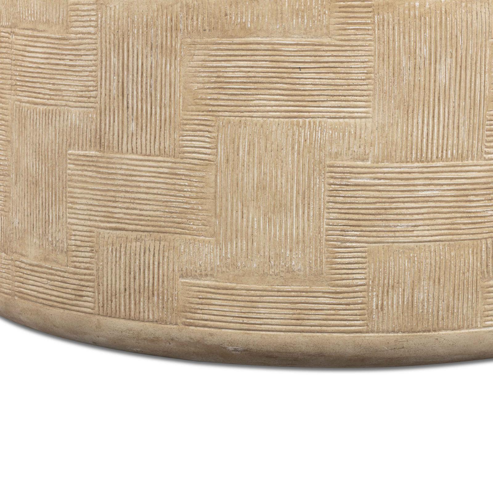 TOV Furniture Suraya Indoor/Outdoor Concrete Rounded Coffee Table