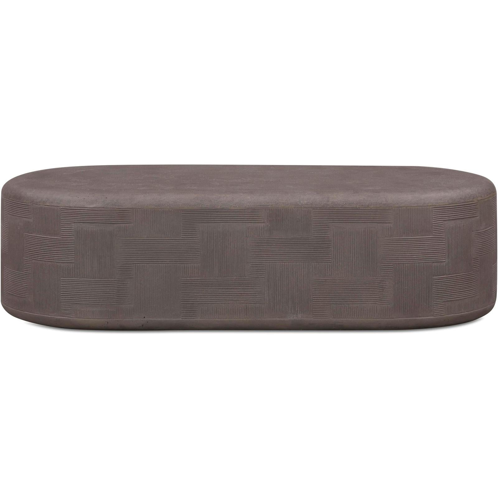 TOV Furniture Suraya Indoor/Outdoor Concrete Rounded Coffee Table