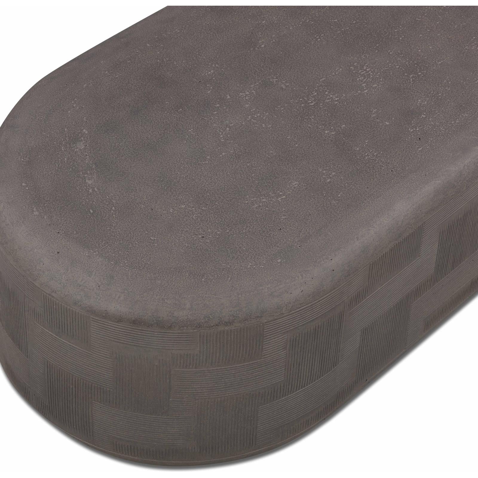 TOV Furniture Suraya Indoor/Outdoor Concrete Rounded Coffee Table