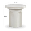 TOV Furniture Cassandra Ivory Indoor/Outdoor Concrete Side Table